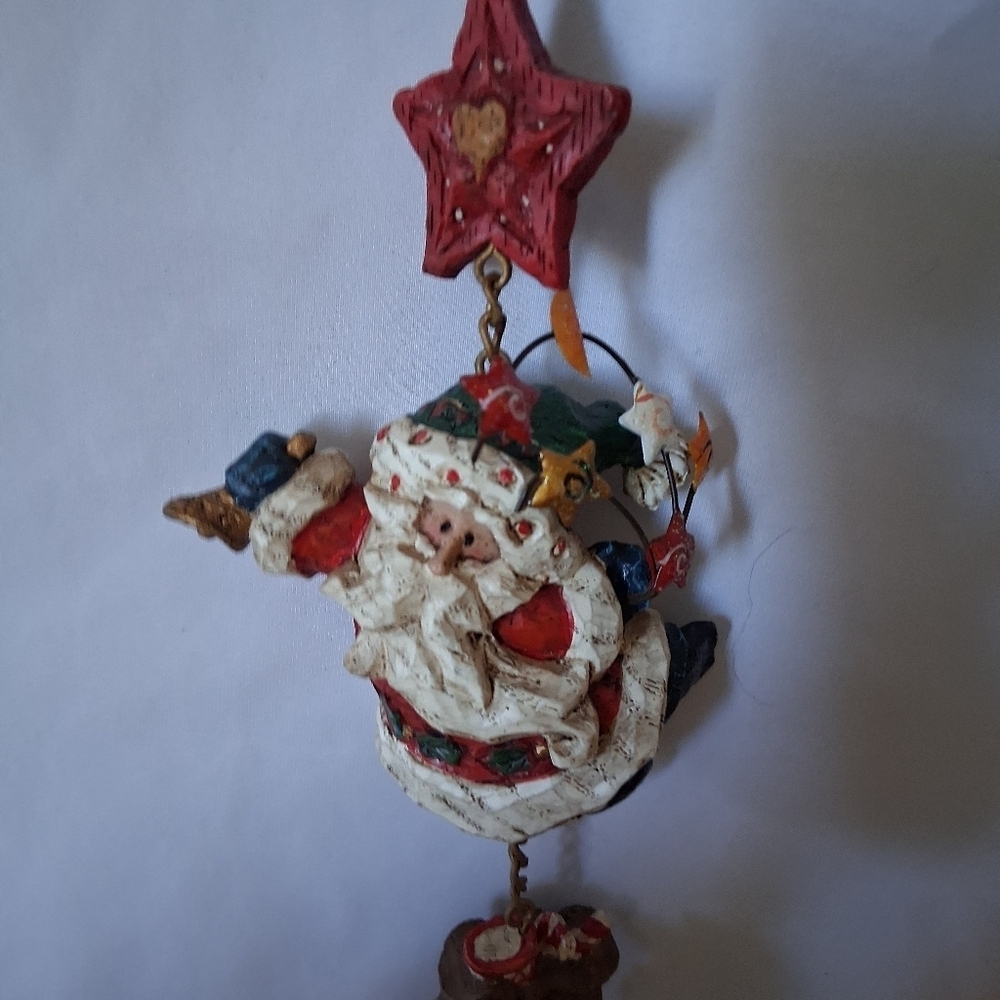 Charming Santa Star Ornament